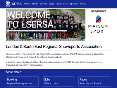 Re-designed LSERSA website homepage